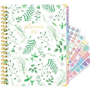 GuassLee 2026 Planner A4 - Large Daily Planner from January 2026-December 2026 - Weekly & Monthly Calendar Agenda Organizer Book with Stickers, Back Pocket, Coated Tabs - 8.8"x 11.4"