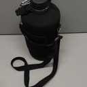 DYSANKY 1 Gallon Water Bottle Insulated | Thickened Stainless Steel Vacuum Metal Water Jug | Portable Sports Large for Gym and Hiking with Straw, Carrier Bag, Handle Strap | BPA-Free 128 oz (Advanced Black)