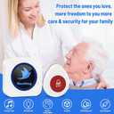 Nestling Wireless Caregiver Pager SOS Call Button Nurse Alert System Call Bell for Elderly Monitoring Patient Disabled 1 Waterproof Panic Call Button & 1 Plugin Receiver