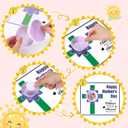 Jingmore 30 Set DIY Mother's Day Flower Craft Thankful Gift Kits Flower Picture Frames Crafts Mother's Day Cards for Church Gifts Christian Classroom Sunday School Toddlers Home Fun Activities, 8.27 x 6.3 Inches