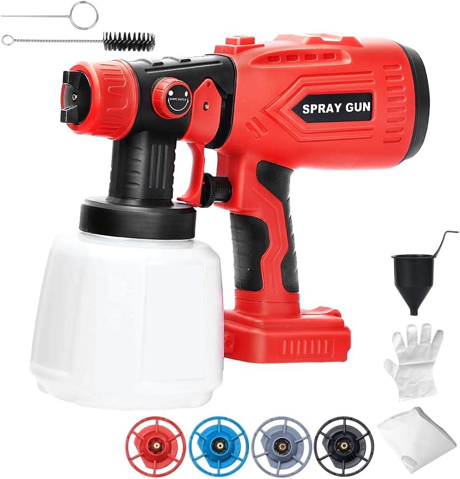 Paint Sprayer Compatible with Craftsman 20V Lithium Battery, Cordless Paint Sprayer HVLP Spray Gun with Copper Nozzle, 200W Power Easy to Clean for Home Interior,Exterior, Renovation(Tool Only)