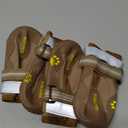 QUMY Dog Shoes for Large Dogs, Medium Dog Boots & Paw Protectors for Winter Snowy Day, Summer Hot Pavement, Water-Resistant in Rainy Weather, Outdoor Walking, Indoor Hardfloors Skid-Resistant Sole (Size 6: 2.6''x3.0''(W*L) (Pack of 4))