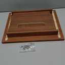 One Step Stool for Adults Seniors with Non-Slip Rubber Stepping Feet, Heavy Duty Wooden Step Stool, 8.7 in Portable Bed Steps for High Beds for Bathroom, Bedroom, Kitchen & Bedside Kids Support (Walnut)