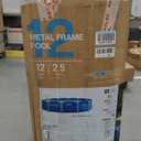 INTEX Metal Frame 12 ft x 30 in Above Ground Pool Set, Round Swimming Pool with Steel Frame, 530 GPH Cartridge Filter Pump, and Type A Filter Cartridge