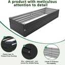 8x2x1FT(2PCS) Galvanized Raised Garden Bed Kit Metal Planter Boxes,Large Outdoor Planters Garden for Planting Vegetables,Flowers,Herbs -Black