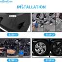 4-Pack 15 Inch Hubcaps Compatible with Honda Civic 2013 2014 2015, Wheel Covers Skins, 44733-TR3-A00, Please Watch the Installation Video (Bright Black Color)