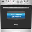 Avanti 24-Inch Freestanding Electric Range with Ceramic Glass Cooktop and Digital Timer, in Stainless Steel (CERU240P3S)