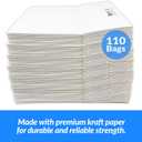 Reli. 110 Pack | 10''x5''x13'' | White Paper Bags w/Handles | Ideal for Gifts, Shopping Bags, Retail/Merchandise, Grocery, To Go/Take Out with Flat Handles