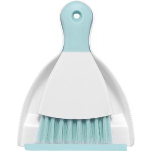 NACENA Mini Dustpan and Brush Set, Small Broom and Dustpan Set Dust Pan and Mini Hand Broom Dustpan and Broom Combo Compact for Home Table Keyboards Sofa Kitchen, Blue