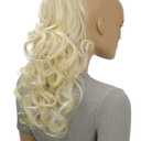 CAISHA 18" Hairpiece Ponytail Extensions Voluminous Wavy Platinum Blonde PH25