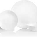 Corelle Vitrelle 18-Piece Service for 6 Dinnerware Set Triple Layer Glass and Chip Resistant, Lightweight Round Plates and Bowls Set, Winter Frost White