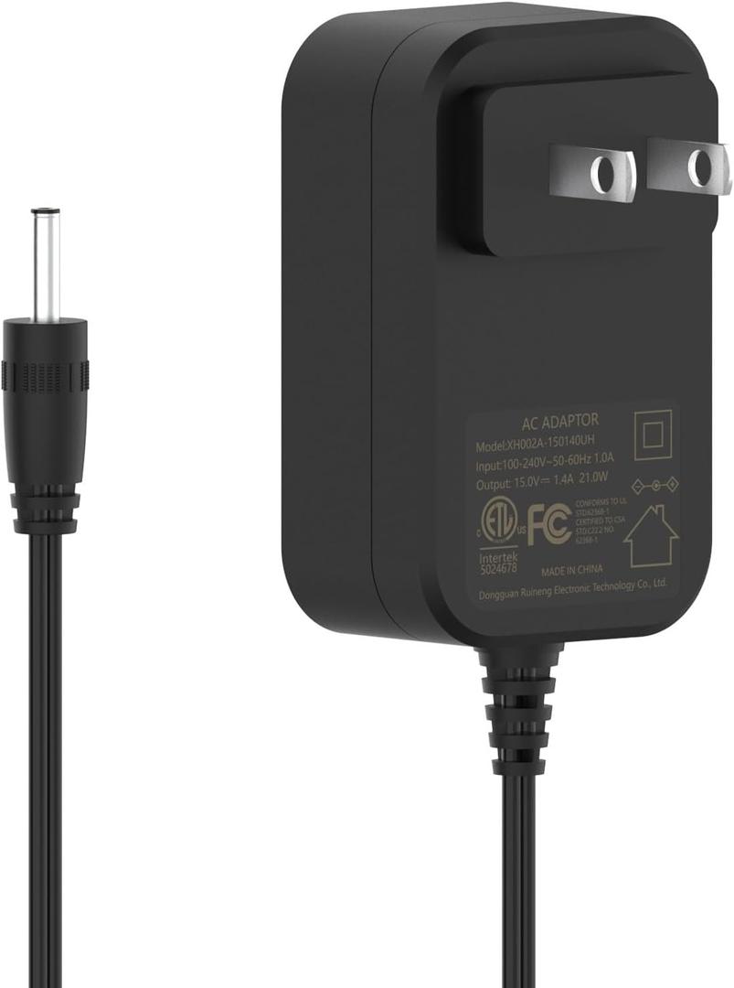 21W Charger Power Cord for Echo Alexa 1st & 2nd Generation, AC Adapter Replacement for Echo Show (1st Gen), Echo Plus (1st Gen), Fire TV (2nd Gen), Echo Look, Echo LinkBlack 15V 6FT