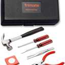 Hand Tool Set, Includes Hammer, Screwdriver Set, Pliers (Tool Kit for the Home, Office, or Car) (Red)