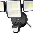 70W 7000LM Security Lights Outdoor, 4-Head LED Motion Sensor Light, Hardwired Dusk to Dawn Flood Light, 6500K Daylight, IP65 Waterproof, 3 Modes for Yard Garage Porch (1)