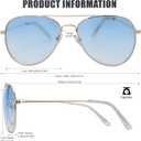 The Fresh Classic Metal Frame Mirror Lens Aviator Sunglasses with Gift Box (28-gold)