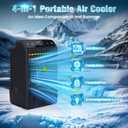 Portable Air Conditioners, Evaporative Mini Room Air Conditioner Cooling Fan, 2~12H Timer, AC Unit Air Cooler with 1000ML Water Tank, AC Portable for Room, Office, Car
