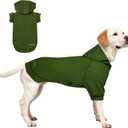 Basic Dog Hoodie Sweatshirts, Pet Clothes Hoodies Sweater with Hat and Leash Hole, Soft Cotton Outfit Coat for Large Medium Small Dogs, Dark Grey (X-Large)