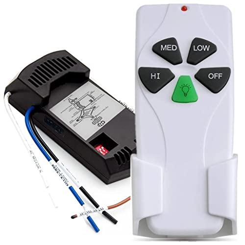 53T Universal Ceiling Fan Remote Control Kit, 3 Speed and Light Dimmer, Compatible with 11T 35T HD5 UC7030T UC9050T Remote etc .for Harbor Breeze Hampton Bay Hunter Litex (53T Kit)
