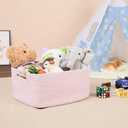 Large Storage Baskets for Shelves, Closet Organizers Bins for Clothes Blanket Towels, Baby Nursery, Toy Baskets Box, Woven Rope Baskets, 17 x 13 x 7.5”, 2 Packs Off White
