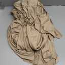 Wish Care Natural Spandex Tablecloths for 54x54 Inch Square Tables, Stretch Fitted Table Clothes with Pleated Ruffle Skirt for 54 Table, Wrinkle Free and Elastic, for Party Kitchen Home Dining