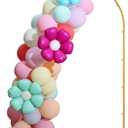 Wedding Arch Backdrop Stand 7.2ft for Party Oval Gold Metal Arches Frame for Bridal Shower Ceremony Birthday Party Background Decoration