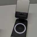 Gifts for Him Dad Men Mother's&Father's Day, Birthday Ideas for Men Women, Cell Phone Stand with Wireless Bluetooth Speaker with Wireless Induction Audio & Colorful Led Light (Black)