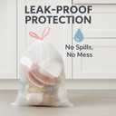 13 Gallon Drawstring Trash Bags for Kitchen – Tall White Garbage Bags with Easy Tear-Off Roll, Heavy-Duty, Leak-Proof & Odor-Free – 120 Count