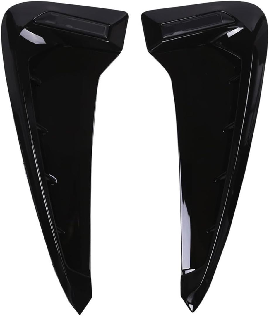 ABS Xdrive Shark Gills Side Fender Vent Decoration Trim For BMW X5 F15 X5M F85 14-17 (Black+white)