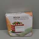 RFAQK 200PCs Cake Decorating Kit with Cake Turntable & Leveler, Baking Supplies Gift Includes 110+1 Piping Bags,55 Icing Tips,2 Frosting Spatulas, Adjustable Scraper, Video Tutorial, Booklet & more (White, Pink)