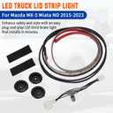 LED Truck Lid Strip Light for Mazda MX-5 Miata ND 2015-2023, Waterproof Red Color & Bright LED Tail Light Bar Strip Not for 2024 Model Onwards Plug-and-Play