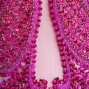 Handmade Rhinestone Applique Sewing Beads Stones Trim Patches for Skirt Accessories 15X22.4inches (Rose red)