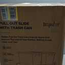 Insputer Double 40QT Pull Out Trash Can Under Cabinet, Heavy Duty Under Sink Garbage Bin Kit with Soft-Close Slides for Kitchen, Laundry, Requires Minimum Cabinets Opening 18" W X 24" D (Silver)