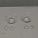 DS. DISTINCTIVE STYLE Aquatic Plant Cups 2 Pieces Crystal Glass Plant Pot with 2 Suction Cups for Aquarium Decoration