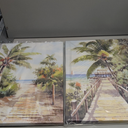 ARTISTIC PATH Beach Coastal Canvas Wall Art - Ocean Lighthouse Paintings Vintage Van Prints Palm Tree Pictures Surfboard Artwork for Bedroom (16"L x 24"W)