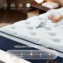 Twin Mattress,10 Inch Twin Size Mattresses in a Box, Hybrid Pocket Spring Mattress with CertiPUR-US Certified Foam, Fiberglass Free, Cool Sleep Technology 75''L x 39''W