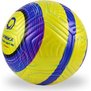 STRIKA Soccer Ball Match-Level Performance, Seamless Hybrid Bonded (No-Stitch), True Flight Control, All-Weather Durability Size 5 & 4 Training & Game Ball