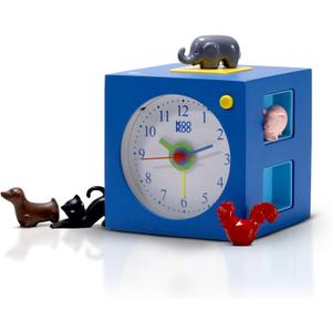 KOOKOO KidsAlarm Blue, with 5 Different Farm Animals and Their Wake-up Calls (Natural Field Recordings)