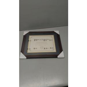 GraduationMall 8.5x11 Diploma Frame with Black over Gold Mat or Display 11x14 Document without Mat, UV Protection Acrylic, Mahogany with Gold Beads