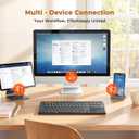 MEETION Bluetooth Foldable Keyboard with Touchpad & Numeric Keypad, Wireless Folding Keyboard, Portable Multi-Device Keyboards, Full-Size Travel Business Design for Windows Mac iOS Android iPad Tablet