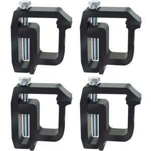 Mounting Clamp Tonneau Cover Clamps Truck Topper Camper Shell Clamps Truck Bed Camper Clip for Chevy Silverado Sierra 1500 2500 3500 for Dodge Ram 1500 2500 3500 for Ford F150 250 4PC Black