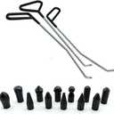 Paintless Dent Repair Tools 6 Pieces of Dent Removal Rods with Awl Head Paintless Dent Removal Kit Car Auto Body Dent Removal of Hail Dents and Door Ding (3pcs Rod 12 pcs Pen)