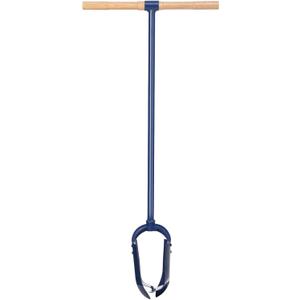 Hand Auger Post Hole Digger 6"x 46" with Non-Slip Hardwood T Handle Adjustable Industrial Auger Large Garden Auger Drill for Fence Post Installation Planting Trees Digging