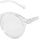 ZENOTTIC Reading Glasses Blue Light Blocking Round Glasses for Men Women Magnification 0.0 1.0 1.5 2.0 2.5 3.0 3.5 (Crystal Clear)