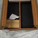 Square Ottoman with Storage, Large Oversized Ottoman Coffee Table, Double Flipping Lid & Mid-Century Modern & Faux Leather Style, Loads 660 lb, for Living Room, Bedroom, Entryway, Cognac Brown