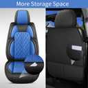 Seat Covers for Chevy Silverado GMC Sierra (Black&Blue, Full Set)