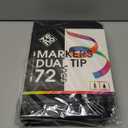ZENO 72 Dual Tip Markers Set with Case  No-Bleed Coloring Markers for Adults - Art Pens for Color Books, Fine & Brush Tip - Watercolor Pens for Artists, Coloring, and Journaling