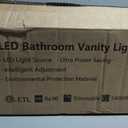 LED Modern Bathroom Lights Fixtures(8-Light,Dimmable,360°Rotate),Brushed Glod Acrylic Wall Lighting,Vanity Lights for Bathroom Over Mirror - 6000k 48In （No Assembly Required）