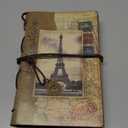 Leather Writing Journal Notebook, MALEDEN Vintage Traveler Notebook Sketchbook Classic Refillable Diary Planner for Girls and Boys with Blank Paper and Zipper Pocket