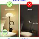 Shroommate Clip On Light and Bed Headboard Lamp, Bedside Table Lamp for Dorm, College Dorm Room Essentials, Night Light for Kids Nursery, Clip on for Desk, MultiColor LEDs, Adapter Included (Black)