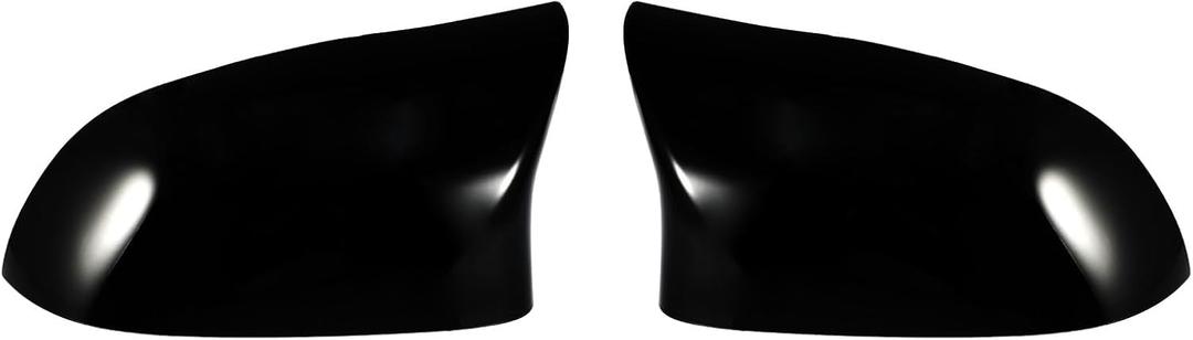 Side Mirror Caps Covers Compatible with BMW X5 F15, X6 F16, X3 F25, X4 F26 2014-2018, Door Rear View Mirror Cap Replacement Horn-style, Glossy Black (X3 F25, X4 F26, X5 F15, X6 F16 2014-2018, Glossy Black)